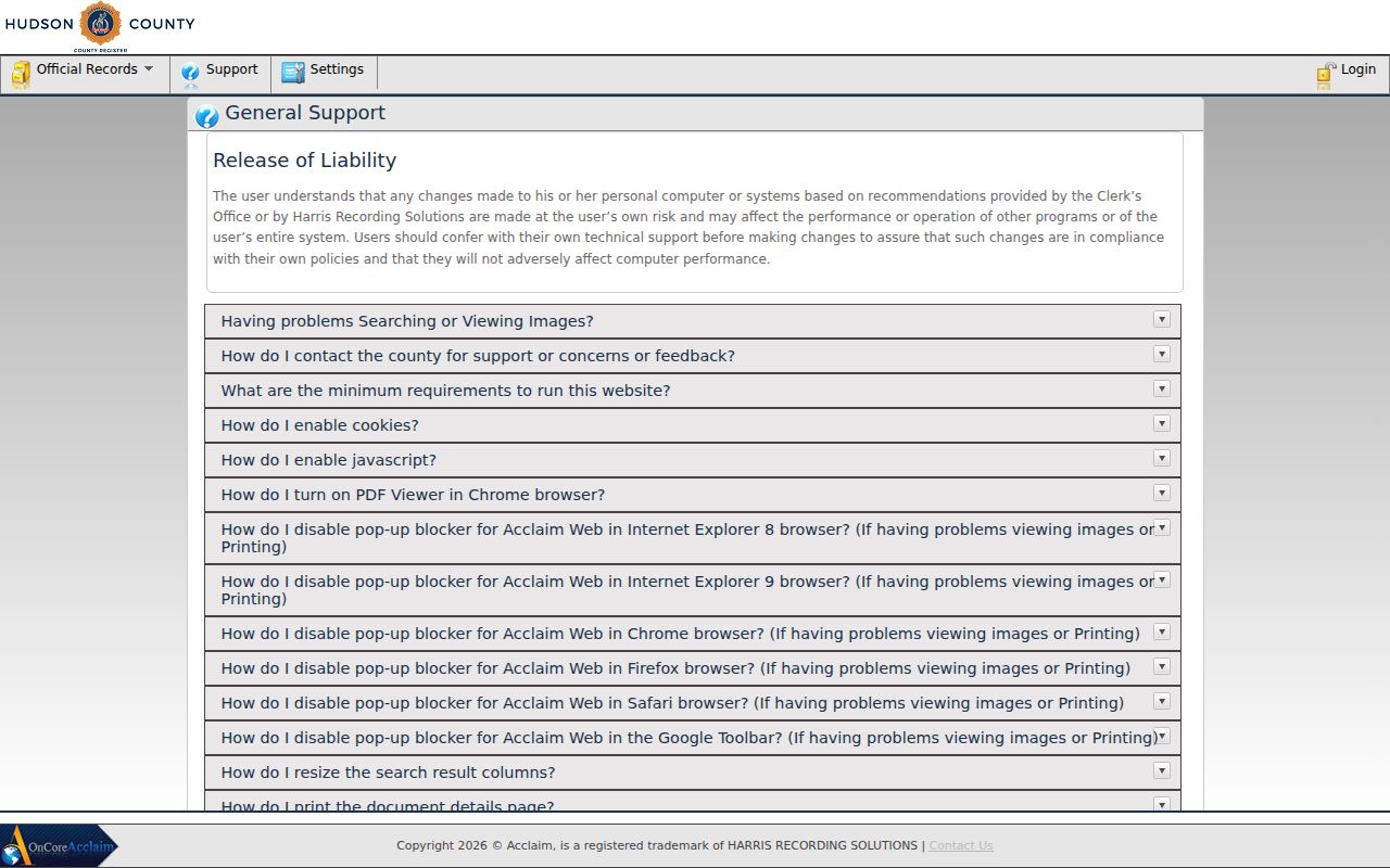 Kearny previous residents Hudson Acclaim support page