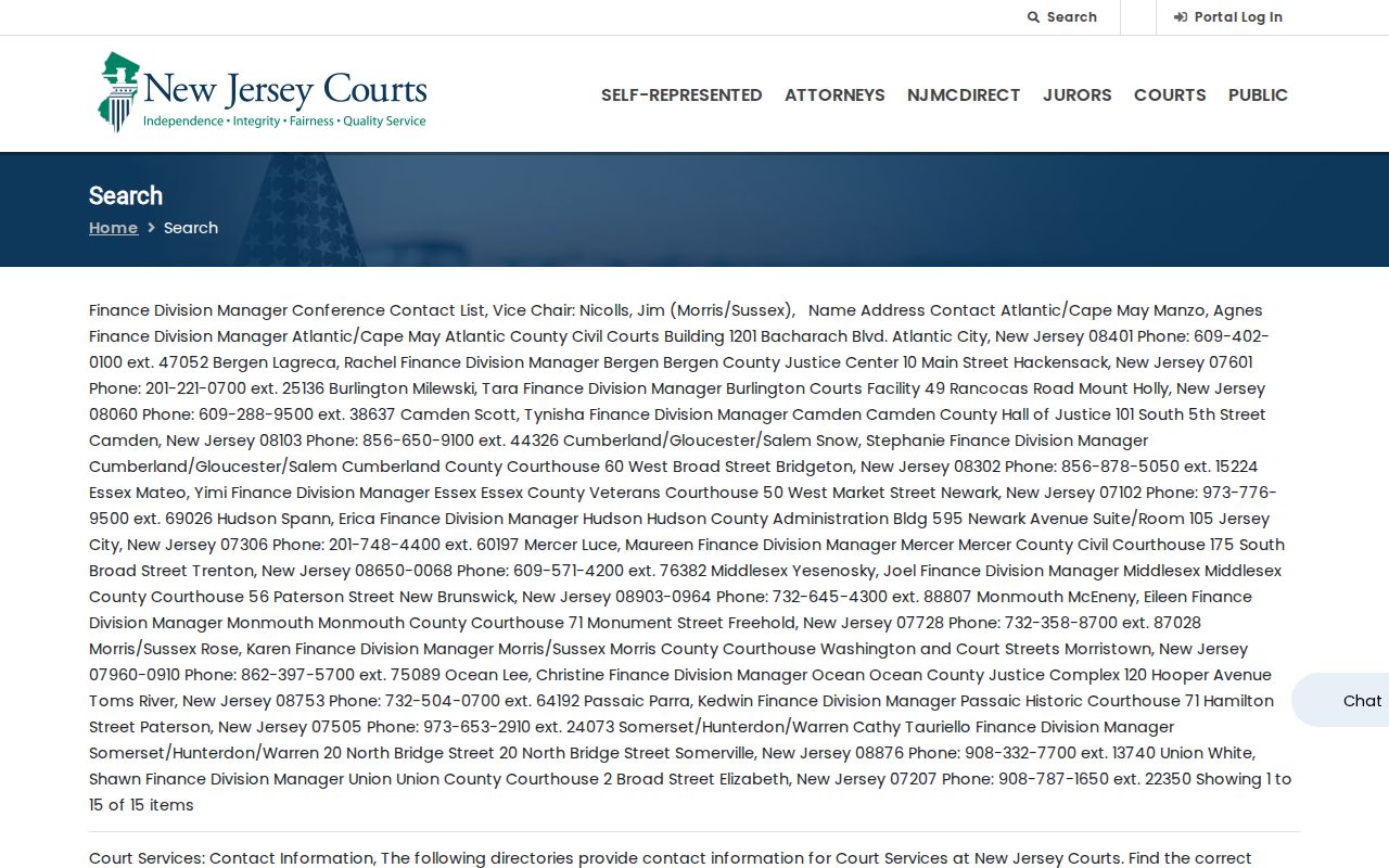 Kearny residents directory New Jersey Courts search routes