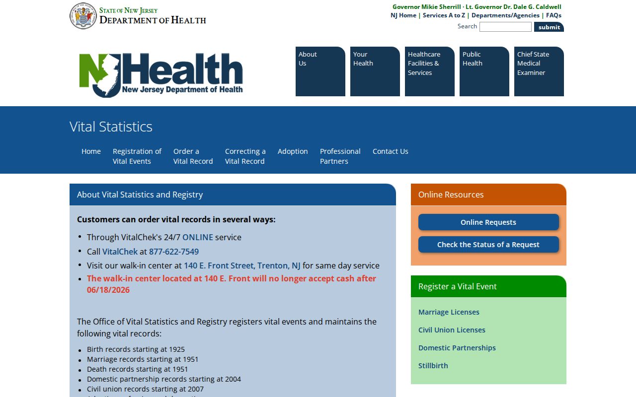 Kearny residents directory New Jersey vital records access